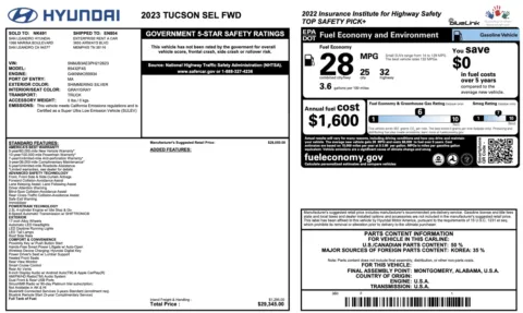 Photos of 2023 Hyundai Tucson SEL for sale in Columbus, OH at Auto Boutique Ohio