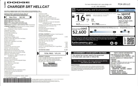 Photos of 2017 Dodge Charger SRT Hellcat for sale in Columbus, OH at Auto Boutique Ohio