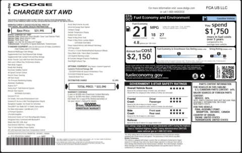 Photos of 2016 Dodge Charger SXT for sale in Columbus, OH at Auto Boutique Ohio