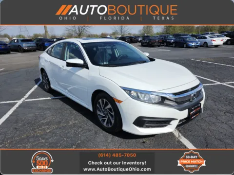 White 2016 Honda Civic Sedan EX for sale in Columbus, OH