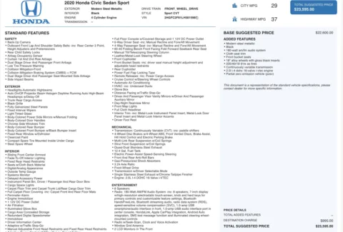 More photos of 2020 Honda Civic Sedan Sport at Auto Boutique Ohio, OH