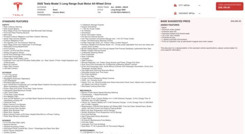 Photos of 2020 Tesla Model 3 Long Range for sale in Columbus, OH at Auto Boutique Ohio