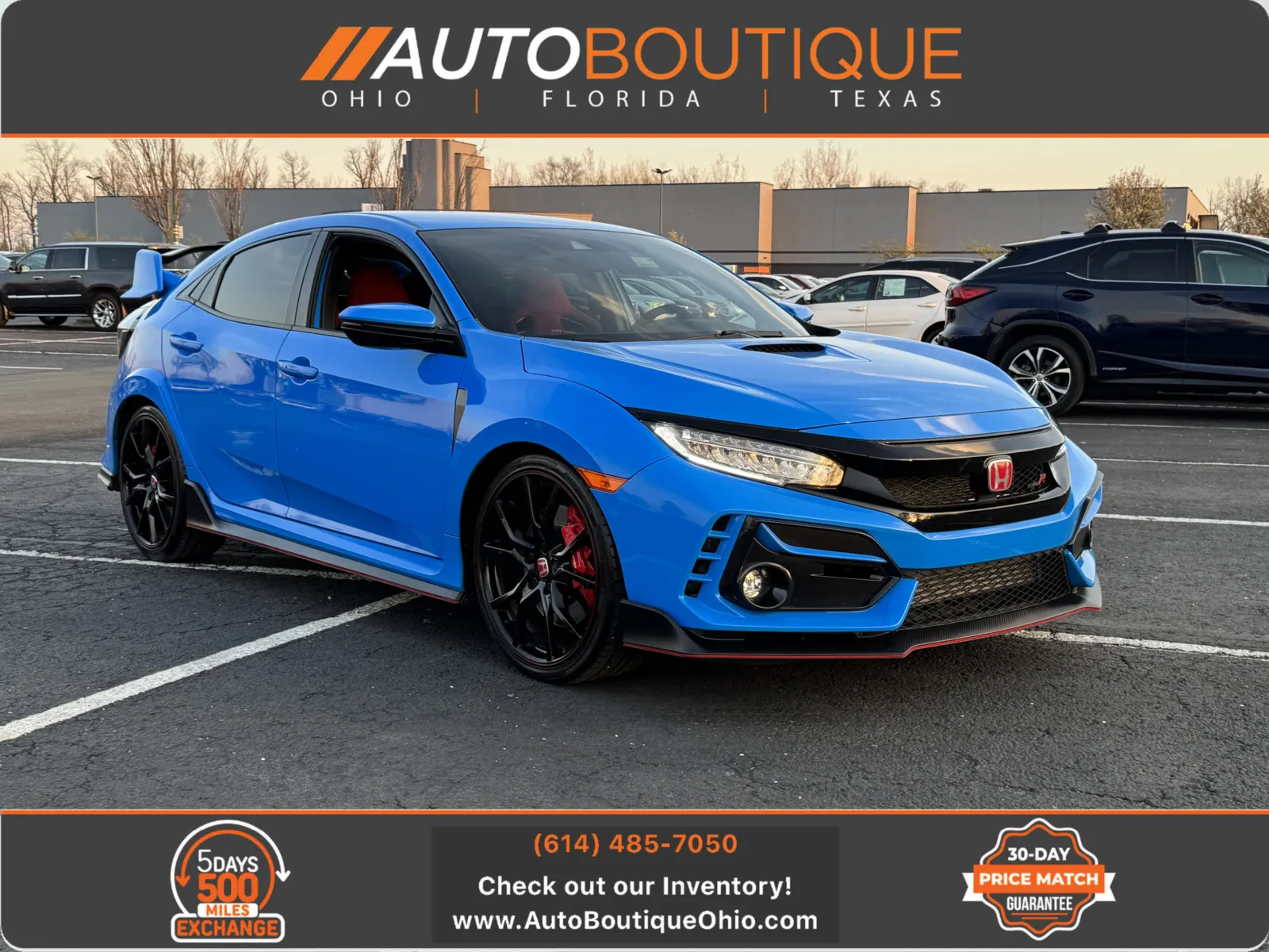 Blue 2020 Honda Civic Type R Touring for sale in Columbus, OH