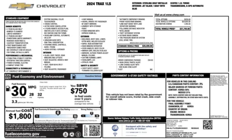 Photos of 2024 Chevrolet Trax LS for sale in Columbus, OH at Auto Boutique Ohio