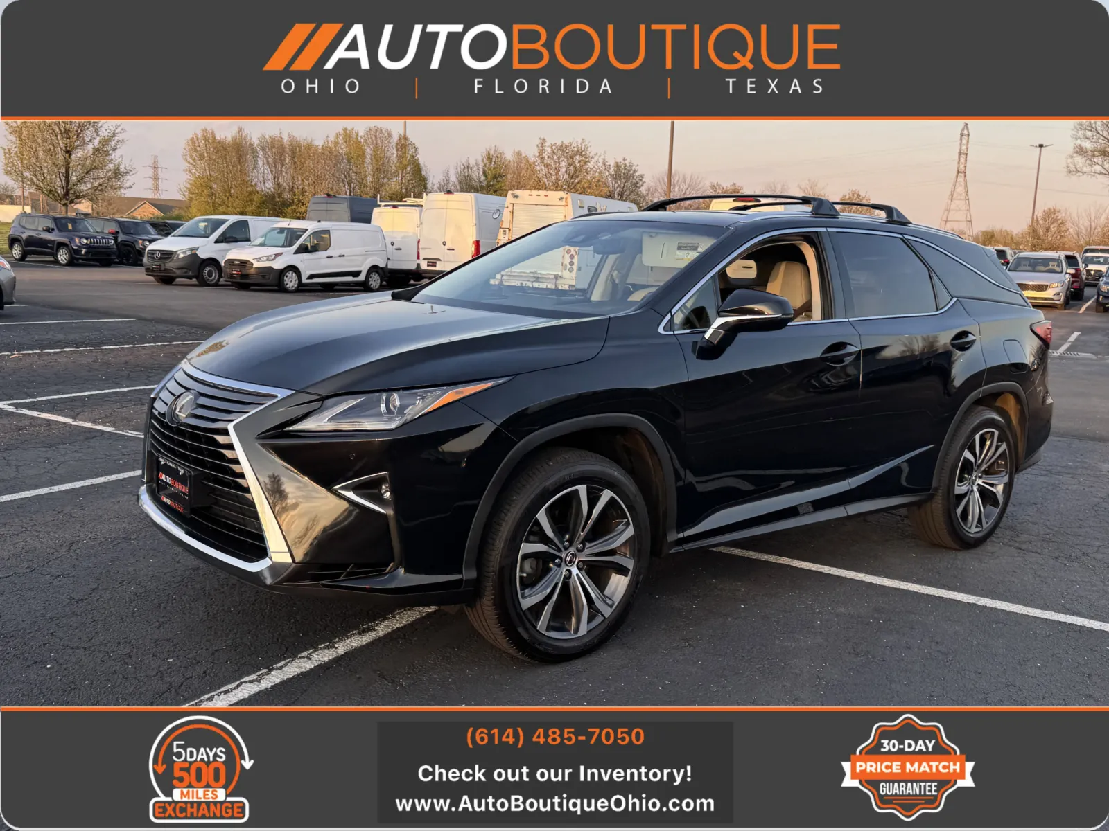 Black 2018 Lexus RX 350L Premium for sale in Columbus, OH