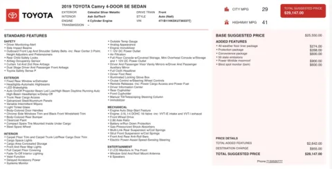 Photos of 2019 Toyota Camry SE for sale in Columbus, OH at Auto Boutique Ohio