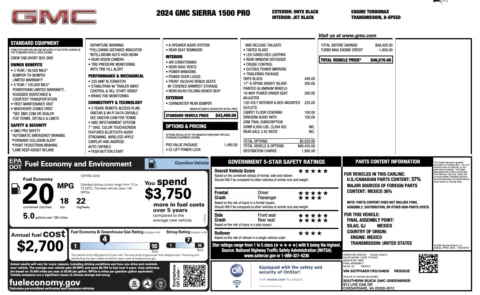 Another view of 2024 GMC Sierra 1500 Pro for sale in Columbus, OH at Auto Boutique Ohio