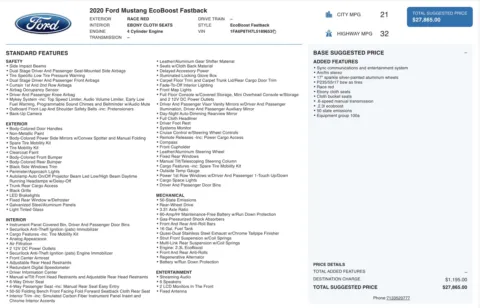 Photos of 2020 Ford Mustang EcoBoost for sale in Columbus, OH at Auto Boutique Ohio