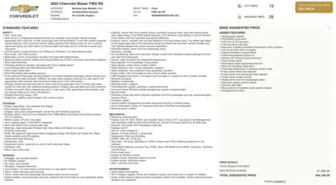 Photos of 2025 Chevrolet Blazer RS for sale in Columbus, OH at Auto Boutique Ohio