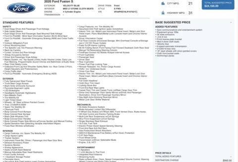 More photos of 2020 Ford Fusion S at Auto Boutique Ohio, OH