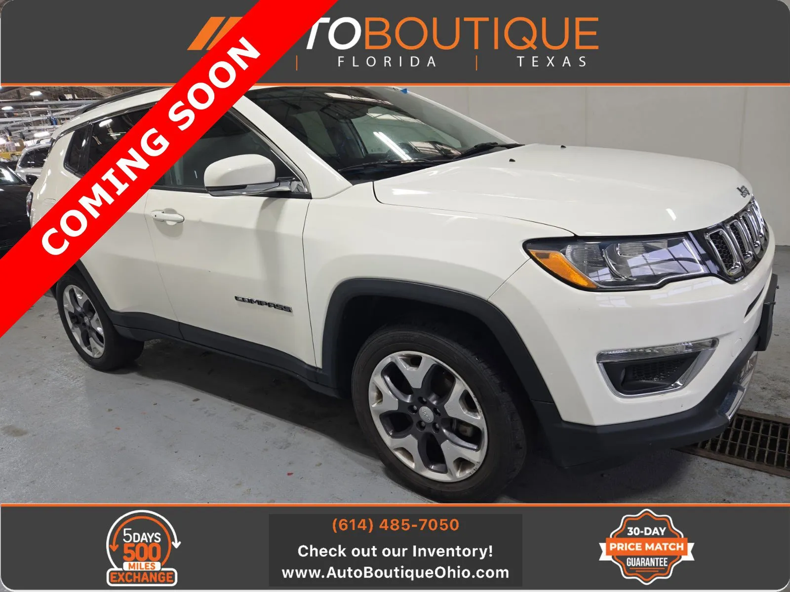 White 2021 Jeep Compass Limited for sale in Columbus, OH