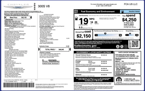 Photos of 2022 Chrysler 300 S for sale in Columbus, OH at Auto Boutique Ohio