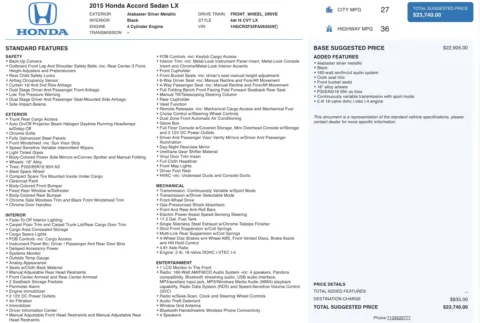 More photos of 2015 Honda Accord Sedan LX at Auto Boutique Ohio, OH