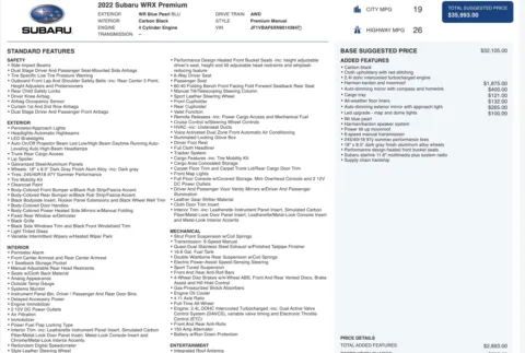 More photos of 2022 Subaru WRX Premium at Auto Boutique Ohio, OH