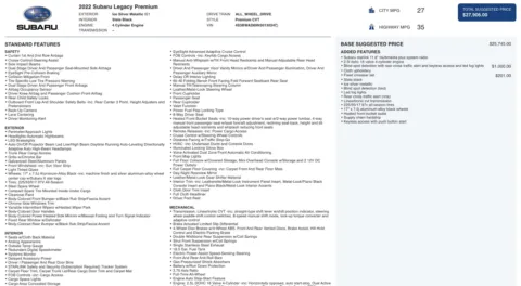 More photos of 2022 Subaru Legacy Premium at Auto Boutique Ohio, OH