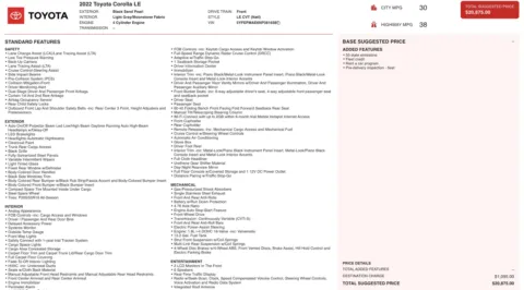 Photos of 2022 Toyota Corolla LE for sale in Columbus, OH at Auto Boutique Ohio