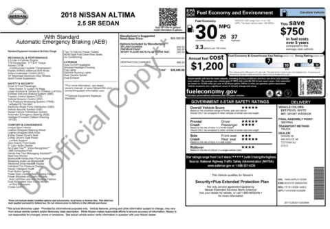 Photos of 2018 Nissan Altima 2.5 SR for sale in Columbus, OH at Auto Boutique Ohio