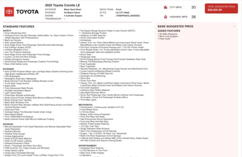 More photos of 2020 Toyota Corolla LE at Auto Boutique Ohio, OH