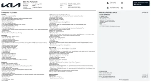 Photos of 2024 Kia Forte LXS for sale in Columbus, OH at Auto Boutique Ohio