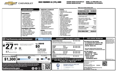 Another view of 2022 Chevrolet Equinox LS for sale in Columbus, OH at Auto Boutique Ohio