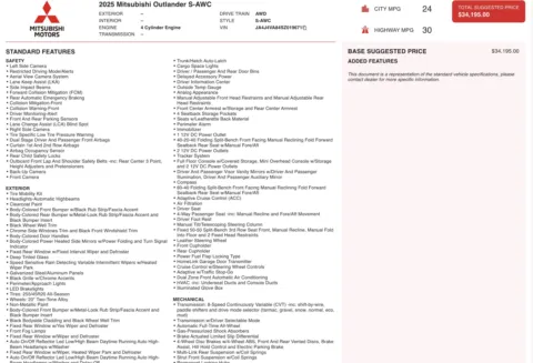 Photos of 2025 Mitsubishi Outlander SE for sale in Columbus, OH at Auto Boutique Ohio