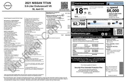 Another view of 2021 Nissan Titan SL for sale in Columbus, OH at Auto Boutique Ohio