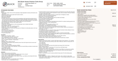 Photos of 2015 Buick Verano Premium Turbo Group for sale in Columbus, OH at Auto Boutique Ohio