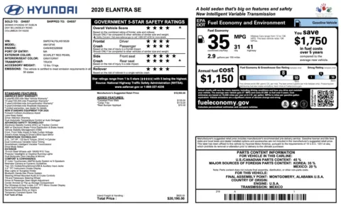 More photos of 2020 Hyundai Elantra SE at Auto Boutique Ohio, OH