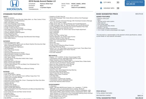 More photos of 2018 Honda Accord Sedan LX 1.5T at Auto Boutique Ohio, OH