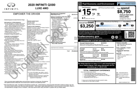 More photos of 2020 INFINITI QX80 LUXE at Auto Boutique Ohio, OH