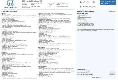 More photos of 2020 Honda Civic Sedan LX at Auto Boutique Ohio, OH