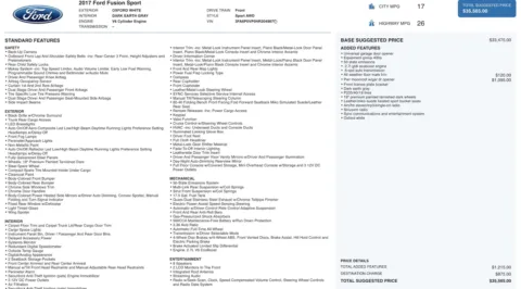 Photos of 2017 Ford Fusion Sport for sale in Columbus, OH at Auto Boutique Ohio