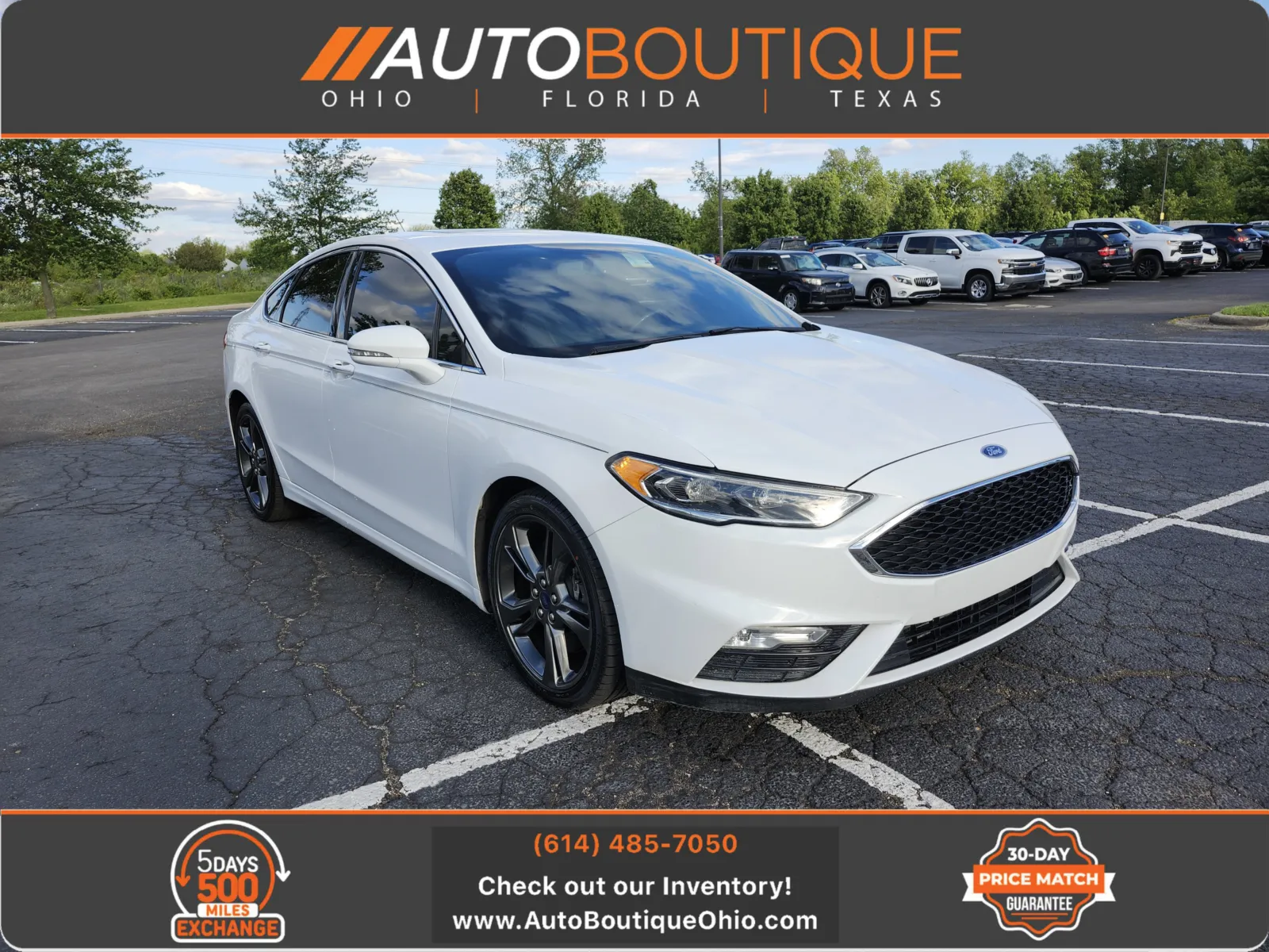 White 2017 Ford Fusion Sport for sale in Columbus, OH
