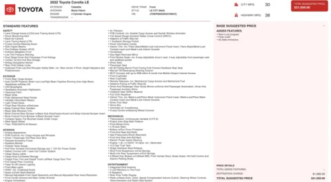 Photos of 2022 Toyota Corolla LE for sale in Columbus, OH at Auto Boutique Ohio