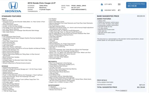 More photos of 2016 Honda Civic Coupe LX-P at Auto Boutique Ohio, OH