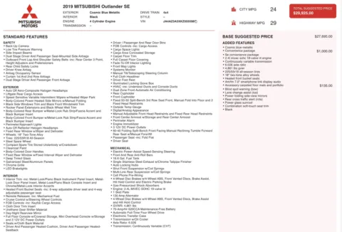 Photos of 2019 Mitsubishi Outlander SE for sale in Columbus, OH at Auto Boutique Ohio