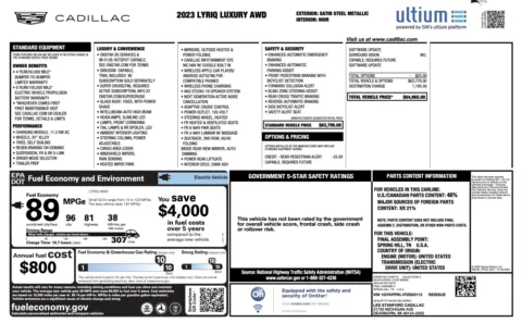 Photos of 2023 Cadillac LYRIQ AWD Luxury for sale in Columbus, OH at Auto Boutique Ohio