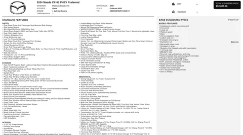 Photos of 2024 Mazda CX-90 PHEV Preferred for sale in Columbus, OH at Auto Boutique Ohio