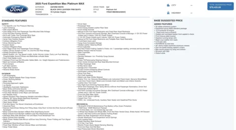 Photos of 2025 Ford Expedition Max Platinum for sale in Columbus, OH at Auto Boutique Ohio