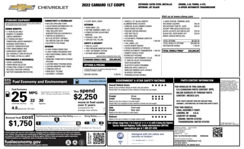 More photos of 2022 Chevrolet Camaro 1LT at Auto Boutique Ohio, OH