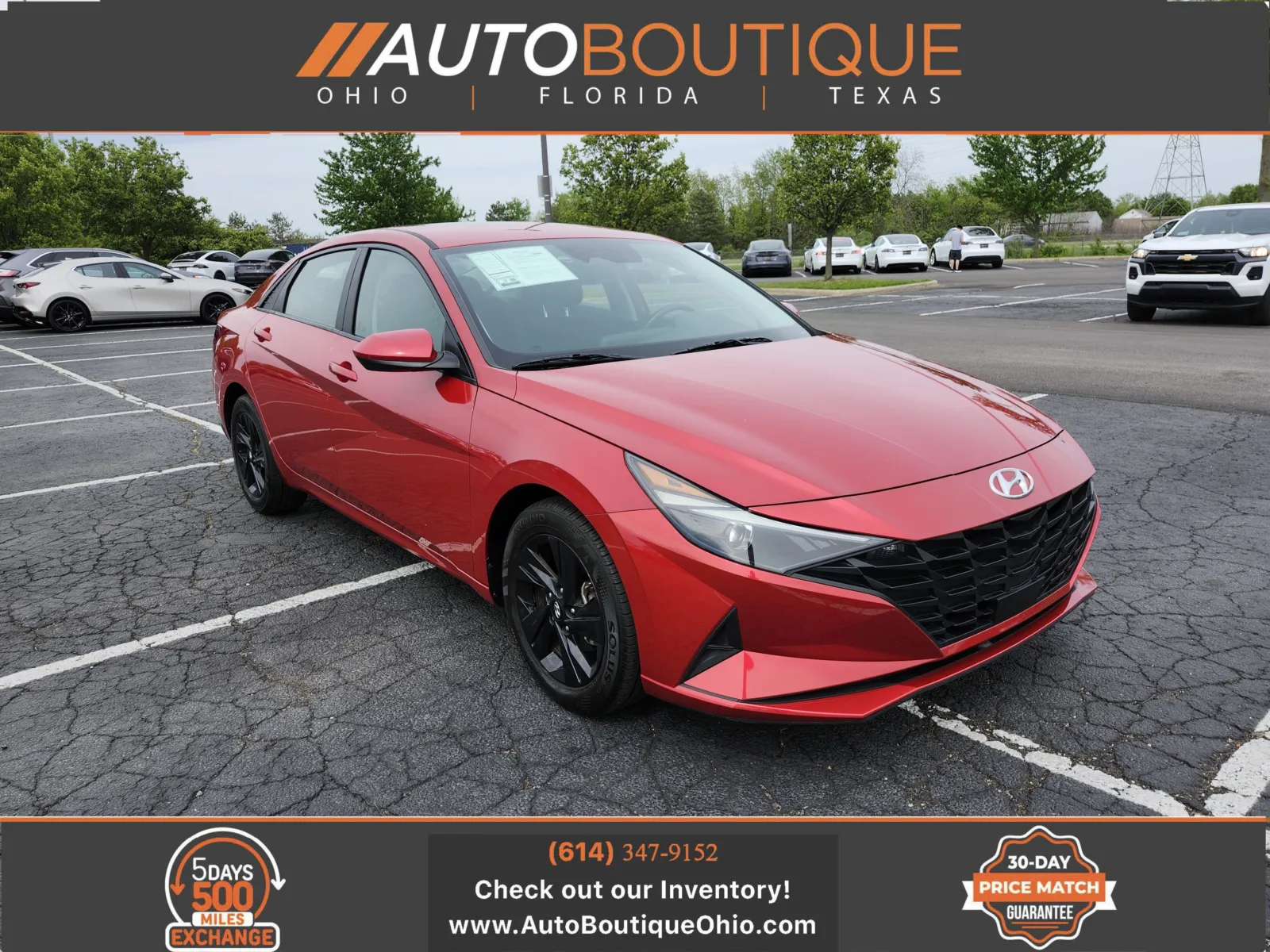 Red 2022 Hyundai Elantra SEL for sale in Columbus, OH