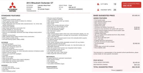 More photos of 2012 Mitsubishi Outlander GT at Auto Boutique Ohio, OH
