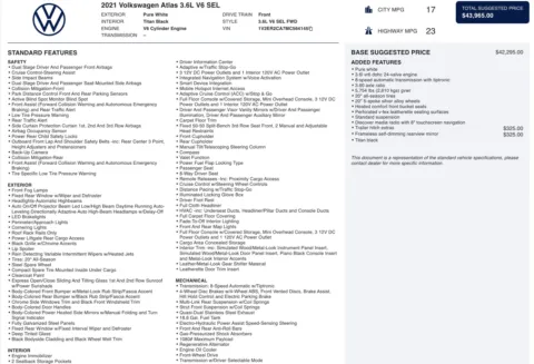 Photos of 2021 Volkswagen Atlas 3.6L V6 SEL for sale in Columbus, OH at Auto Boutique Ohio