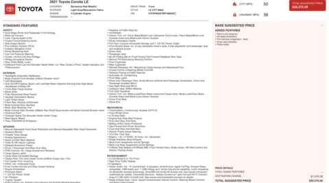 Photos of 2021 Toyota Corolla LE for sale in Columbus, OH at Auto Boutique Ohio