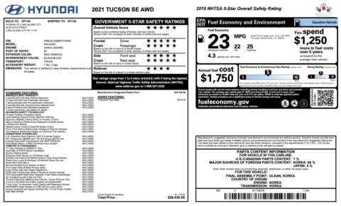 Photos of 2021 Hyundai Tucson SE for sale in Columbus, OH at Auto Boutique Ohio
