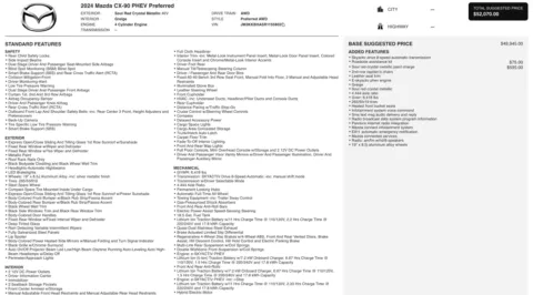 Photos of 2024 Mazda CX-90 PHEV Preferred for sale in Columbus, OH at Auto Boutique Ohio