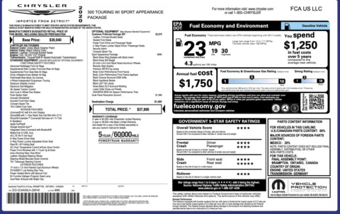 Photos of 2020 Chrysler 300 Touring L for sale in Columbus, OH at Auto Boutique Ohio