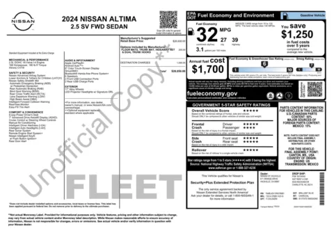 Another view of 2024 Nissan Altima 2.5 SV for sale in Columbus, OH at Auto Boutique Ohio