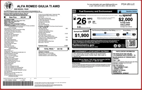More photos of 2020 Alfa Romeo Giulia Ti at Auto Boutique Ohio, OH