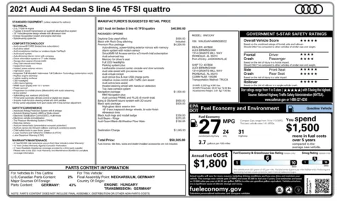 Photos of 2021 Audi A4 Sedan S line Premium Plus for sale in Columbus, OH at Auto Boutique Ohio